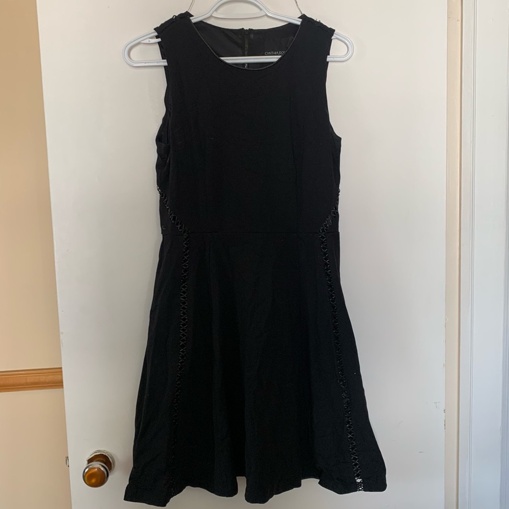 Simple high neck Black Dress - S